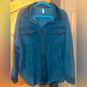 New teal fleece  Zenana shacket